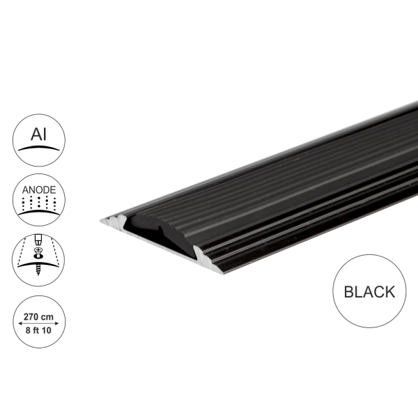 Anodized Aluminum Non-Slip Flat Door Threshold Strip