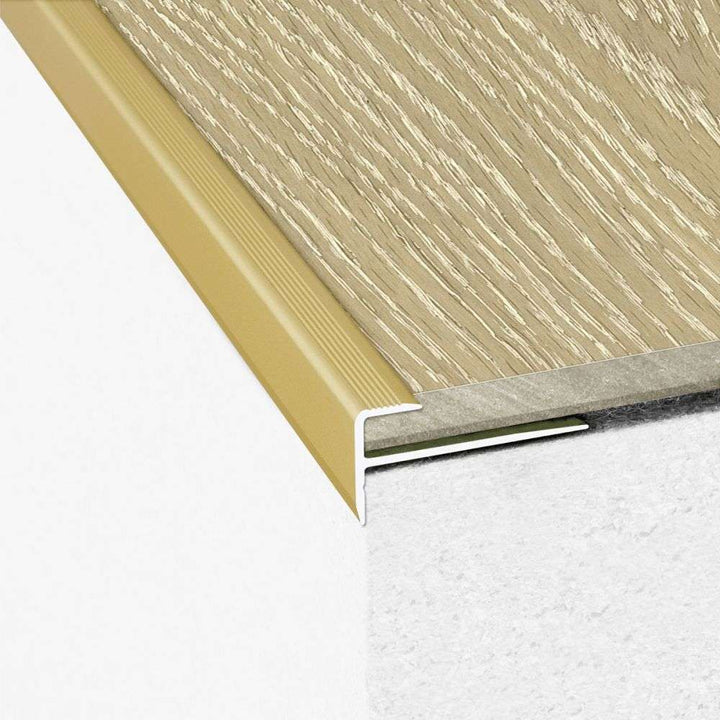 Anodized Aluminum LVT Stair Nosing Edge Profile